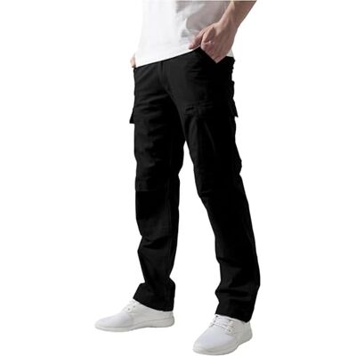 Urban Classics Men's Camouflage Cargo Pants Relaxed Trousers, Black (black 7), W36 (Manufacturer Size: 36) Urban Classics Men's Camouflage Cargo Pants Relaxed Trousers, Black (black 7), W36 (Manufacturer Size: 36)