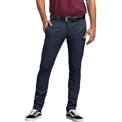 Dickies Men's's Skinny Fit Double Knee Work Trousers, Blue (Dark Navy), W34/L32 Dickies Men's's Skinny Fit Double Knee Work Trousers, Blue (Dark Navy), W34/L32