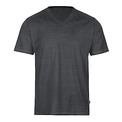 Trigema Men's T-Shirt (637203) Grey (grey blend 109) plain, size: s Trigema Men's T-Shirt (637203) Grey (grey blend 109) plain, size: s