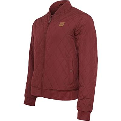 Urban Classics Urban Classic Men's Diamond Quilt Nylon Jacket, Red-Rot (Burgundy 606), S Urban Classics Urban Classic Men's Diamond Quilt Nylon Jacket, Red-Rot (Burgundy 606), S