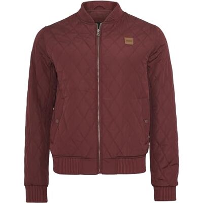 Urban Classics Urban Classic Men's Diamond Quilt Nylon Jacket, Red-Rot (Burgundy 606), M Urban Classics Urban Classic Men's Diamond Quilt Nylon Jacket, Red-Rot (Burgundy 606), M