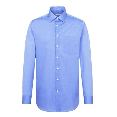 Seidensticker Men's Regular Non-Iron Kent Long Sleeve Business Shirt Seidensticker Men's Regular Non-Iron Kent Long Sleeve Business Shirt