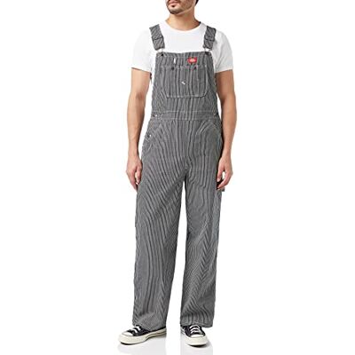 Dickies Men's Hickory Bib Overall Trouser, Stripe, 36W x 34L Dickies Men's Hickory Bib Overall Trouser, Stripe, 36W x 34L