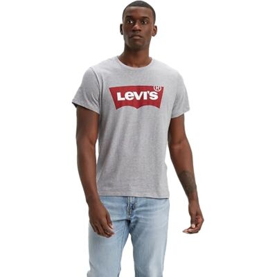 Levi's Men's Graphic, Set-in Neck T-shirt (Graphic Set-in Neck) Grey (Midtone Htr Grey 138), size: xxl Levi's Men's Graphic, Set-in Neck T-shirt (Graphic Set-in Neck) Grey (Midtone Htr Grey 138), size: xxl