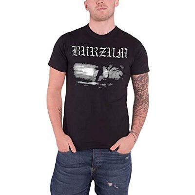 Burzum Men's Aske 2013 Banded Collar Short Sleeve T-Shirt, Black, Medium Burzum Men's Aske 2013 Banded Collar Short Sleeve T-Shirt, Black, Medium