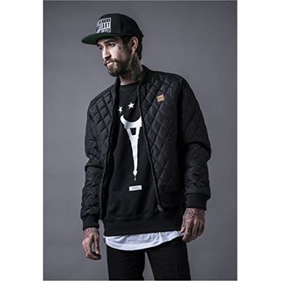 Urban Classics Urban Classic Men's Diamond Quilt Nylon Jacket Schwarz (Black 7), M Urban Classics Urban Classic Men's Diamond Quilt Nylon Jacket Schwarz (Black 7), M