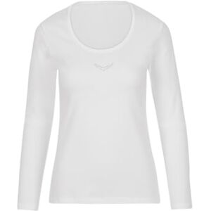 Trigema Women's Long regular Long-Sleeved Shirt White Weiß (weiss 001) 12 Trigema Women's Long regular Long-Sleeved Shirt White Weiß (weiss 001) 12