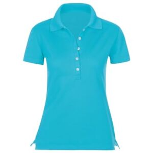 Trigema Crystal Polo Shirt, azure, M Trigema Crystal Polo Shirt, azure, M
