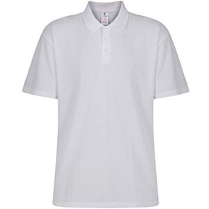 Trutex Unisex Short Sleeve Polo Shirt, White, Medium Trutex Unisex Short Sleeve Polo Shirt, White, Medium