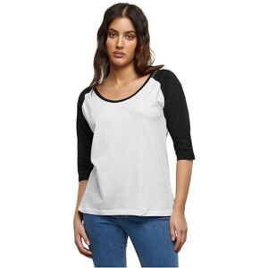 Urban Classics Women's Ladies 3/4 Contrast Raglan Tee, Multicolored (Wht/Blk 224), 8 Urban Classics Women's Ladies 3/4 Contrast Raglan Tee, Multicolored (Wht/Blk 224), 8