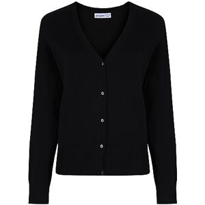 Trutex Girls' Cotton V Neck Cardigan, black, S Trutex Girls' Cotton V Neck Cardigan, black, S