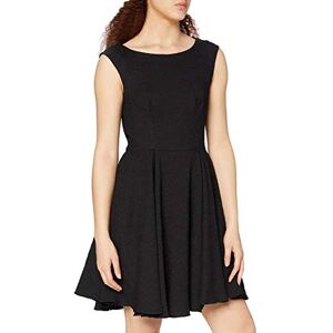 Swing Women's Cocktail Dress with Subtle Floral Texture and Flared Skirt, Black (Black 100), 40 Swing Women's Cocktail Dress with Subtle Floral Texture and Flared Skirt, Black (Black 100), 40