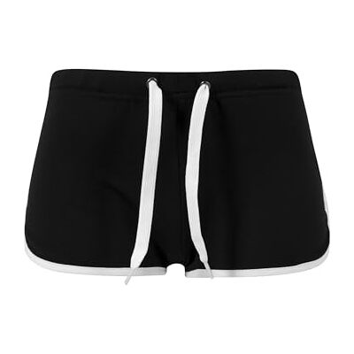 Urban Classics Urban Classic Women's Ladies French Terry Hotpants Shorts, Multicolour (blk/wht), 10 UK(Size: Small) Urban Classics Urban Classic Women's Ladies French Terry Hotpants Shorts, Multicolour (blk/wht), 10 UK(Size: Small)