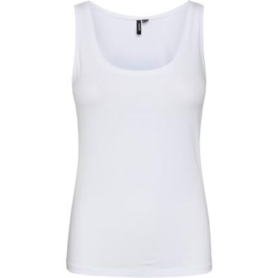 VERO MODA Women's VMMAXI MY SOFT UU TANK TOP NOOS Vest, White (Bright White), 36 (Manufacturer size: Small) VERO MODA Women's VMMAXI MY SOFT UU TANK TOP NOOS Vest, White (Bright White), 36 (Manufacturer size: Small)