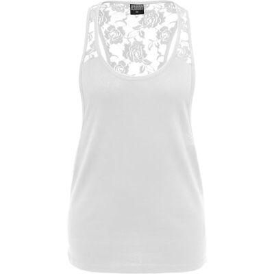 Urban Classics Urban Classic Women's Ladies Flower Laces Loose Tank Vest, White (White 220), 38 inches (Manufacturer Size: M) Urban Classics Urban Classic Women's Ladies Flower Laces Loose Tank Vest, White (White 220), 38 inches (Manufacturer Size: M)