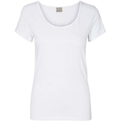 VERO MODA Vmmaxi My SS Noos women’s soft scoop neck t-shirt (Vmmaxi My Ss Soft U-neck Noos) White Bright White, size: l VERO MODA Vmmaxi My SS Noos women’s soft scoop neck t-shirt (Vmmaxi My Ss Soft U-neck Noos) White Bright White, size: l