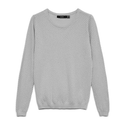 VERO MODA Female Knitted VMCARE Jumper, Light Grey Mix, M VERO MODA Female Knitted VMCARE Jumper, Light Grey Mix, M