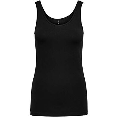 ONLY Women’s Top, Onllive Love Tank, Noos Tank Top, Black (Black Black), l ONLY Women’s Top, Onllive Love Tank, Noos Tank Top, Black (Black Black), l