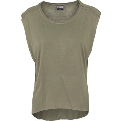 Urban Classics Women's Sleeveless T-Shirt Green Small Urban Classics Women's Sleeveless T-Shirt Green Small