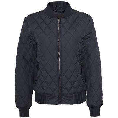 Urban Classics Women’s Jacket, Diamond Quilt Nylon Jacket (Ladies Diamond Quilt Nylon Jacket) Blue (Navy 155) Plain, size: XS Urban Classics Women’s Jacket, Diamond Quilt Nylon Jacket (Ladies Diamond Quilt Nylon Jacket) Blue (Navy 155) Plain, size: XS