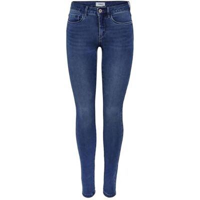 ONLY Women's Onlroyal Reg Skinny Pim504 Noos Jeans, Medium Blue Denim, XS / L32 ONLY Women's Onlroyal Reg Skinny Pim504 Noos Jeans, Medium Blue Denim, XS / L32