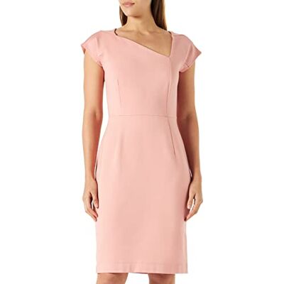 French Connection Women's Lula Stretch SS Asymetric Nk Dress, Rose Tan 9, 40 French Connection Women's Lula Stretch SS Asymetric Nk Dress, Rose Tan 9, 40