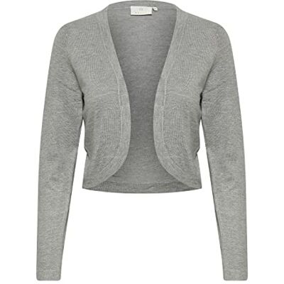 Kaffe Women's Astrid Bolero- MIN 2 Shrug, Grau (Grey Melange 50015), XL Kaffe Women's Astrid Bolero- MIN 2 Shrug, Grau (Grey Melange 50015), XL