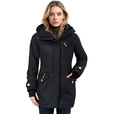 berydale Women's Hooded Parka with Thumb Loops, 34 berydale Women's Hooded Parka with Thumb Loops, 34