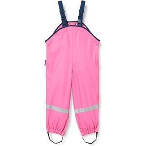 Playshoes Unisex Children's Mud Trousers, Rain Dungarees, Unlined, Windproof and Waterproof Rain Trousers, Rain Gear, Pink Playshoes Unisex Children's Mud Trousers, Rain Dungarees, Unlined, Windproof and Waterproof Rain Trousers, Rain Gear, Pink