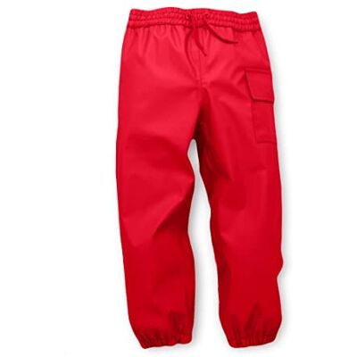Hatley Girls' Splash Pants Rain Trousers, red Hatley Girls' Splash Pants Rain Trousers, red