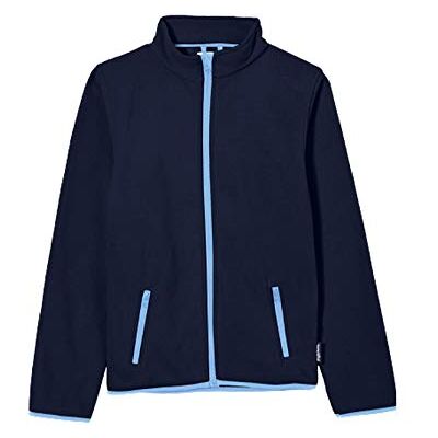 Playshoes Unisex Children's Fleece Jacket, Contrasting Colour (Kinder Fleece-jacke Farbig Abgesetzt) Blue (marine 11), size: 116 Playshoes Unisex Children's Fleece Jacket, Contrasting Colour (Kinder Fleece-jacke Farbig Abgesetzt) Blue (marine 11), size: 116