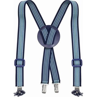 Playshoes Baby Hosenträger Hai Gestreift Braces, (Light Blue/Navy), 70 cm Playshoes Baby Hosenträger Hai Gestreift Braces, (Light Blue/Navy), 70 cm