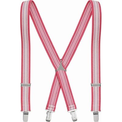 Playshoes Unisex Kids Fully Adjustable Elasticated Striped Suspenders Braces, Pink (Pink/Rose), 70 cm Playshoes Unisex Kids Fully Adjustable Elasticated Striped Suspenders Braces, Pink (Pink/Rose), 70 cm