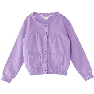 Pumpkin Patch Girls' Long Sleeve Cardi Cardigan, purple Pumpkin Patch Girls' Long Sleeve Cardi Cardigan, purple