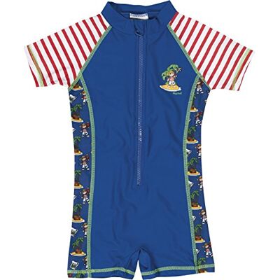 Playshoes Boy's UV Sun Protection All-in-One Swimsuit Pirate Island Swim Shorts, Blue (Original), 3 Years Playshoes Boy's UV Sun Protection All-in-One Swimsuit Pirate Island Swim Shorts, Blue (Original), 3 Years
