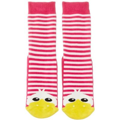 Country Kids Slipper Dee Dee Animal Print Socks, 6-8 Years (Manufacturer Size:6-8 Years), Pink (Pink) Country Kids Slipper Dee Dee Animal Print Socks, 6-8 Years (Manufacturer Size:6-8 Years), Pink (Pink)