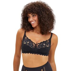 Sans Complexe Women's COTON D'ARUM Lace Full Cup Everyday Bra, Black Black, 32B (Manufacturer Size: 85B) Sans Complexe Women's COTON D'ARUM Lace Full Cup Everyday Bra, Black Black, 32B (Manufacturer Size: 85B)