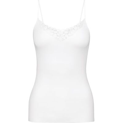 Calida Women's Spaghetti-Top Feminin Sense Plain Vest, White (Weiss 001), UK 16 Calida Women's Spaghetti-Top Feminin Sense Plain Vest, White (Weiss 001), UK 16