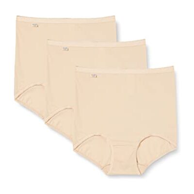 Sloggi Women's Waist Briefs, Pack of 3 (Basic Plus Maxi 3p) beige, size: 52 Sloggi Women's Waist Briefs, Pack of 3 (Basic Plus Maxi 3p) beige, size: 52
