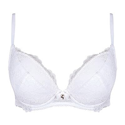 Gossard Superboost Plunge White Lace Bra Plunge Women's Bra White 36C Gossard Superboost Plunge White Lace Bra Plunge Women's Bra White 36C