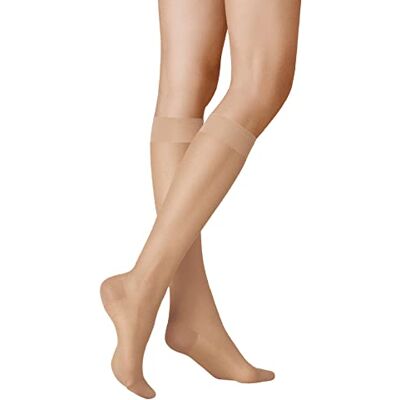 Kunert Women's 110179600 Matt Fein 20 DEN Knee High Socks Beige 2.5 Kunert Women's 110179600 Matt Fein 20 DEN Knee High Socks Beige 2.5
