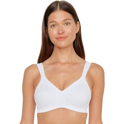 Susa Ladies’ Underwire-free bra, 7077 (7086 Bh) White (003) Plain, size: 95E Susa Ladies’ Underwire-free bra, 7077 (7086 Bh) White (003) Plain, size: 95E