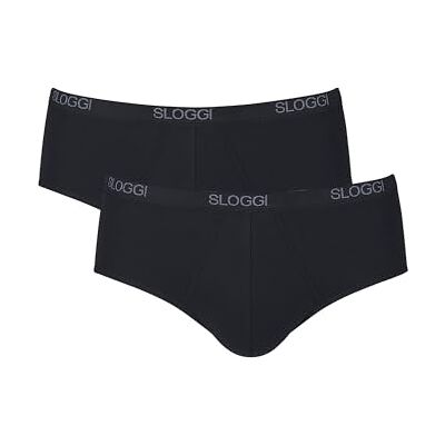 Sloggi Men Basic Midi Brief, 2 Pack, Black, Large (Manufacturer Size: 36) Sloggi Men Basic Midi Brief, 2 Pack, Black, Large (Manufacturer Size: 36)
