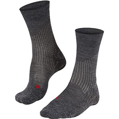 FALKE ESS Running Stabilizing Wool socks, 1 pair, UK size 11-12.5 (EU 46-48), Grey, polypropylene mix Sweat wicking, fast drying, warm, stabilizing, prevents injury FALKE ESS Running Stabilizing Wool socks, 1 pair, UK size 11-12.5 (EU 46-48), Grey, polypropylene mix Sweat wicking, fast drying, warm, stabilizing, prevents injury