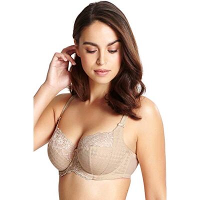 Panache Women's Envy Stretch Lace Full Cup Bra, Beige (Nude), 80D Panache Women's Envy Stretch Lace Full Cup Bra, Beige (Nude), 80D