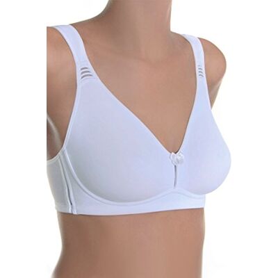 Sassa Women's Preformed Sports Bra Full Cup White Sassa Women's Preformed Sports Bra Full Cup White
