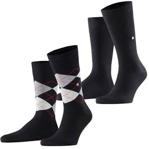 Burlington Everyday Mix 2 Pack Cotton Socks Size 40-46 (UK 6.5-11) Men's Black Grey Many Other Colours Reinforced Men's Socks with Pattern Breathable Checked with Argyle and Plain in Multiple Pack 2 Pairs (Everyday Mix 2-pack M So) Black (Black 3000), siz Burlington Everyday Mix 2 Pack Cotton Socks Size 40-46 (UK 6.5-11) Men's Black Grey Many Other Colours Reinforced Men's Socks with Pattern Breathable Checked with Argyle and Plain in Multiple Pack 2 Pairs (Everyday Mix 2-pack M So) Black (Black 3000), siz