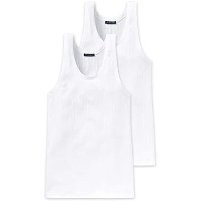 Schiesser Pack of 2 Men's Tank Top 103401 White Medium Schiesser Pack of 2 Men's Tank Top 103401 White Medium