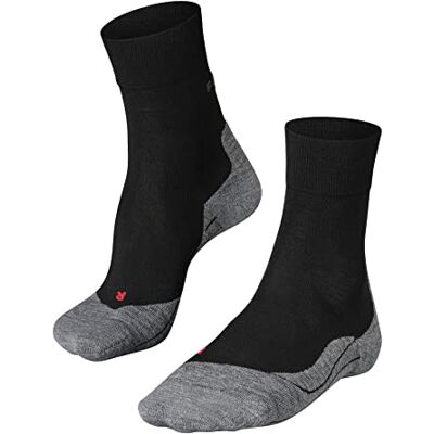 FALKE Men's Running Socks RU4 Wool, Virgin Wool Blend, 1 Pair, Black (Black-Mix 3010), Size: 46-48 FALKE Men's Running Socks RU4 Wool, Virgin Wool Blend, 1 Pair, Black (Black-Mix 3010), Size: 46-48