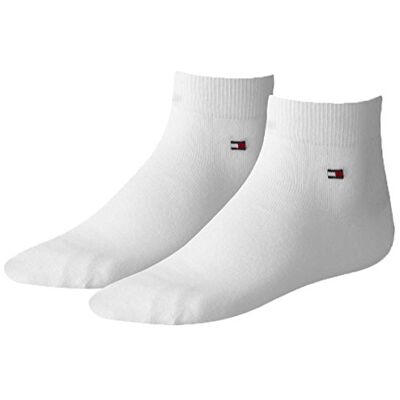 Tommy Hilfiger Men's TH Men's Quarter 2P Sneaker Socks 2 Pairs (Th Men Quarter 2p) White (white 300) Plain, size: 39-42 Tommy Hilfiger Men's TH Men's Quarter 2P Sneaker Socks 2 Pairs (Th Men Quarter 2p) White (white 300) Plain, size: 39-42